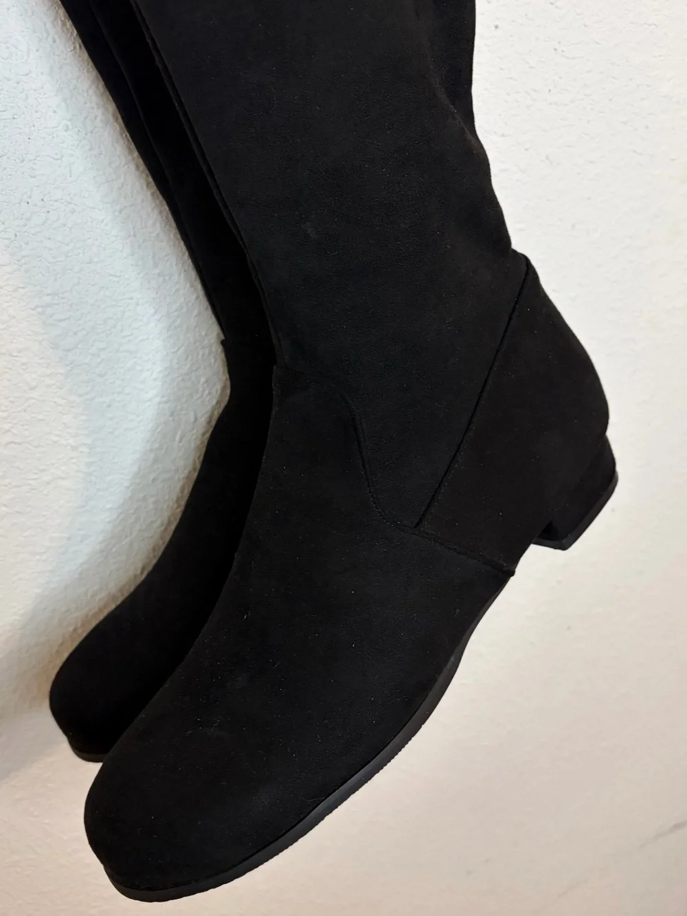 Dream Pairs Over-the-Knee Black Suede Boots - Women's Tall Fashion Boot